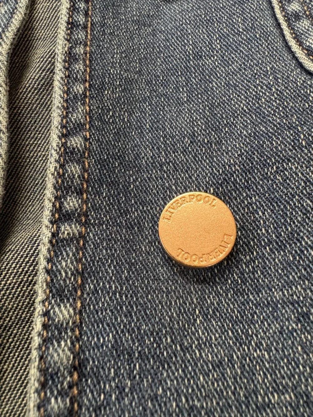 Liverpool Dark Blue Denim Jacket with Front Patch Pockets - Picture 3 of 14